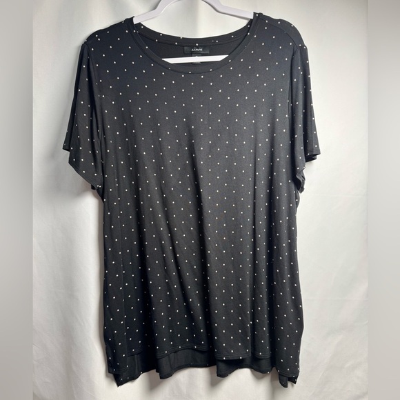 Alfani Black Top with Gold Dots 1X - Picture 1 of 5